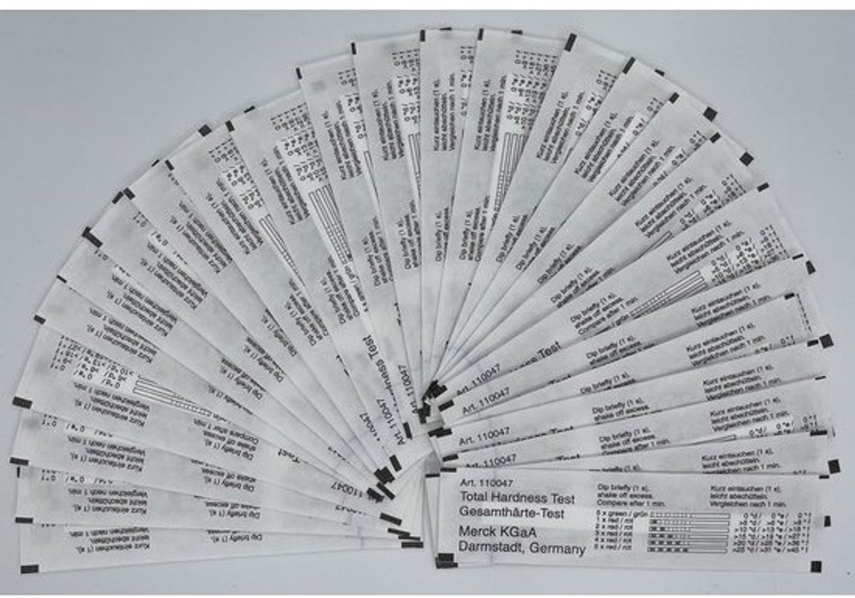 Waterhardheid Teststrips - Snelle en Nauwkeurige Bepaling in °dH
