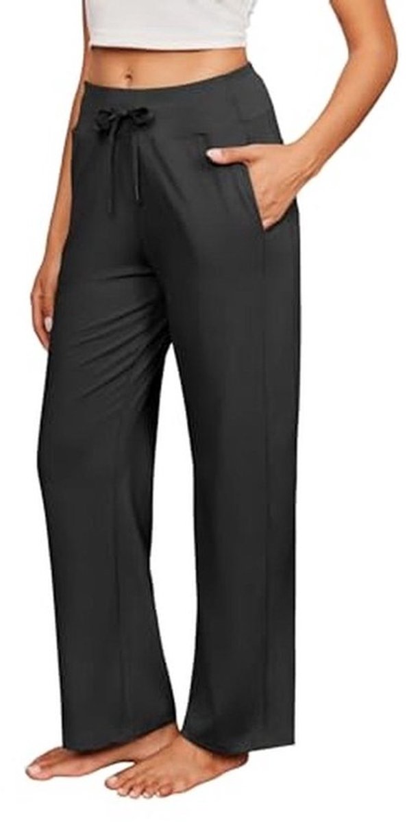 Dames Joggingbroek UPF 50+ met Hoge Taille, Lange Open Onderkant en 4 Zakken — afbeelding 2