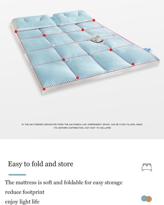 Japanse Matras - Opvouwbaar Bed - Comfortabel Slapen - Huidvriendelijk Katoen - 120x200 cm - Roze — afbeelding 4