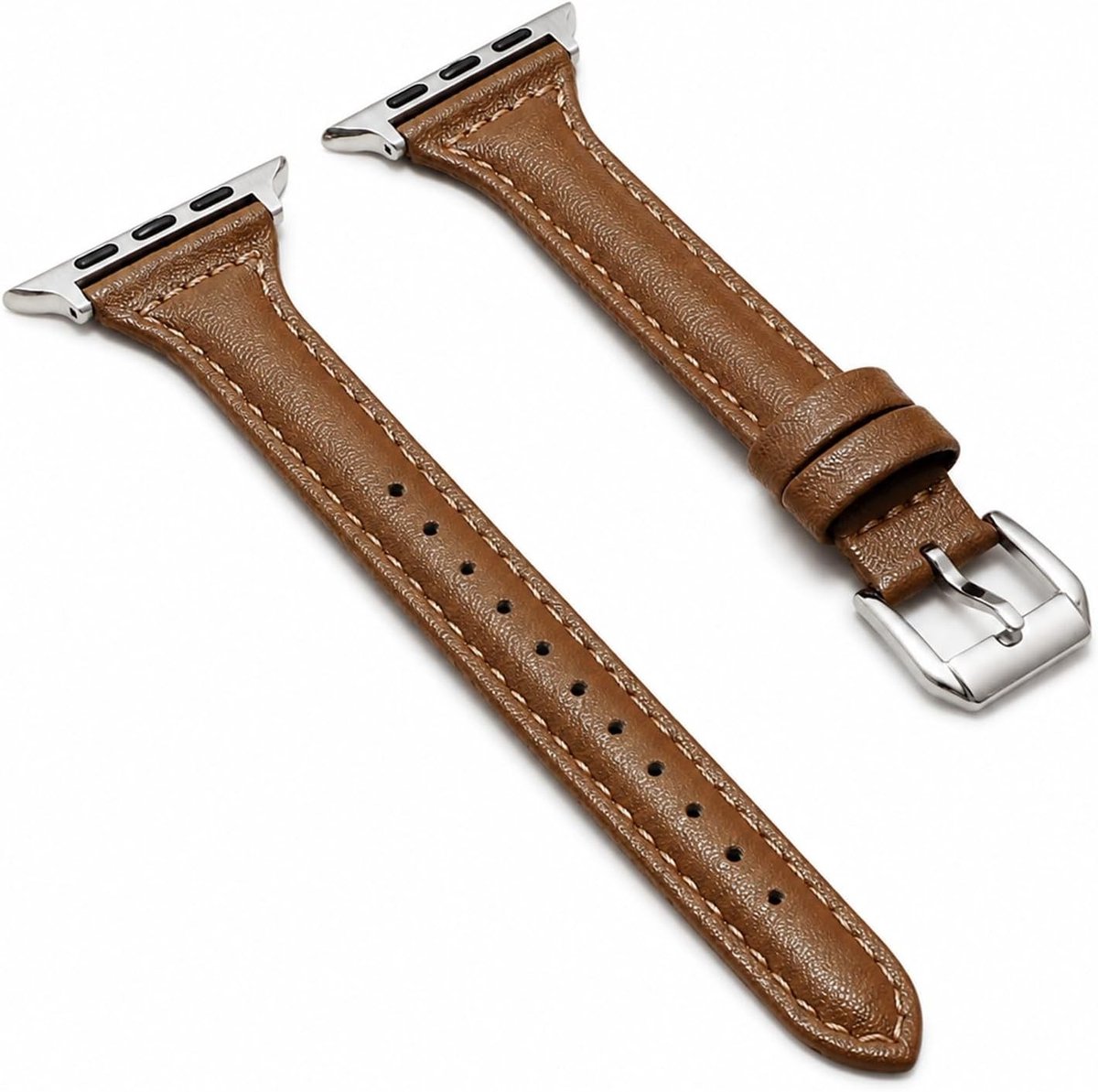 Leren horlogebandje voor Apple Watch, verstelbare armband voor dames en heren, geschikt voor Series 1 t/m 9, stijlvol en duurzaam ontwerp