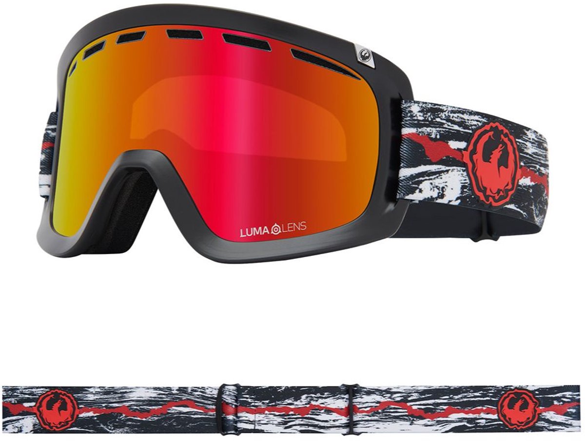 Dragon Alliance D1 OTG Skibril - Dennis Ranalter 2026/Red Ionized & Light Rose