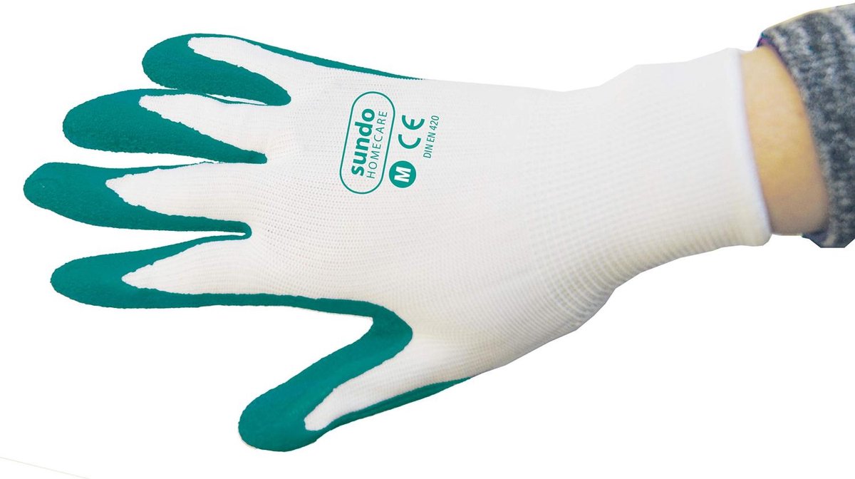 Sundo steunkous handschoenen - maat S - Groen - aantrekhulp