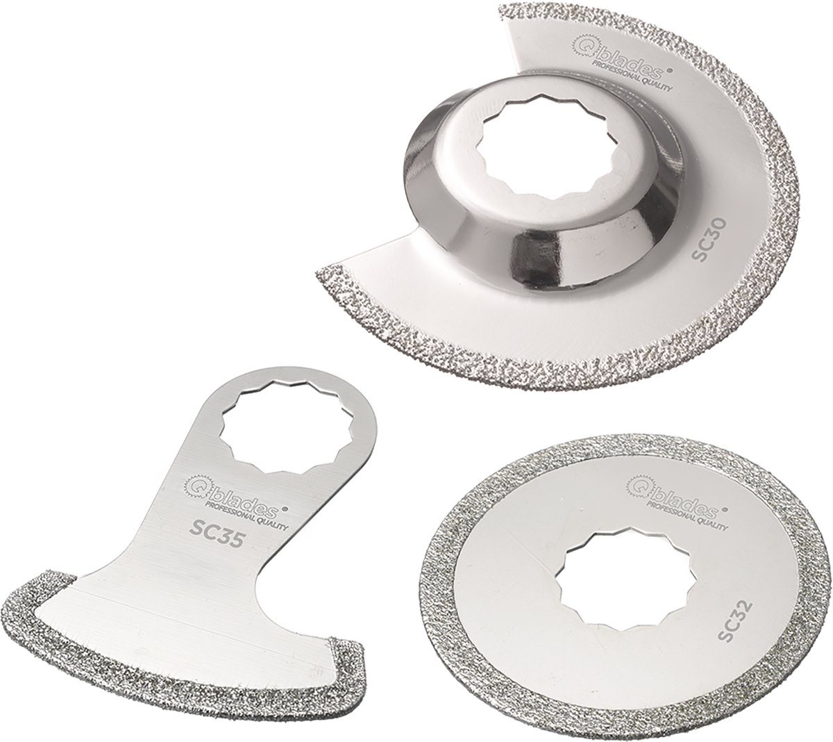 Qblades MultiZaagbladenset Steen-Voeg Diamant SC48 SET 3ST