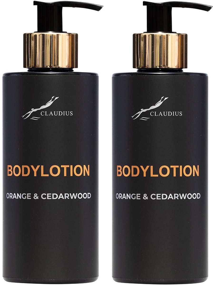 Showergel Sweet Orange & Cedarwood 300 ml - gouden pomp - 2 stuks