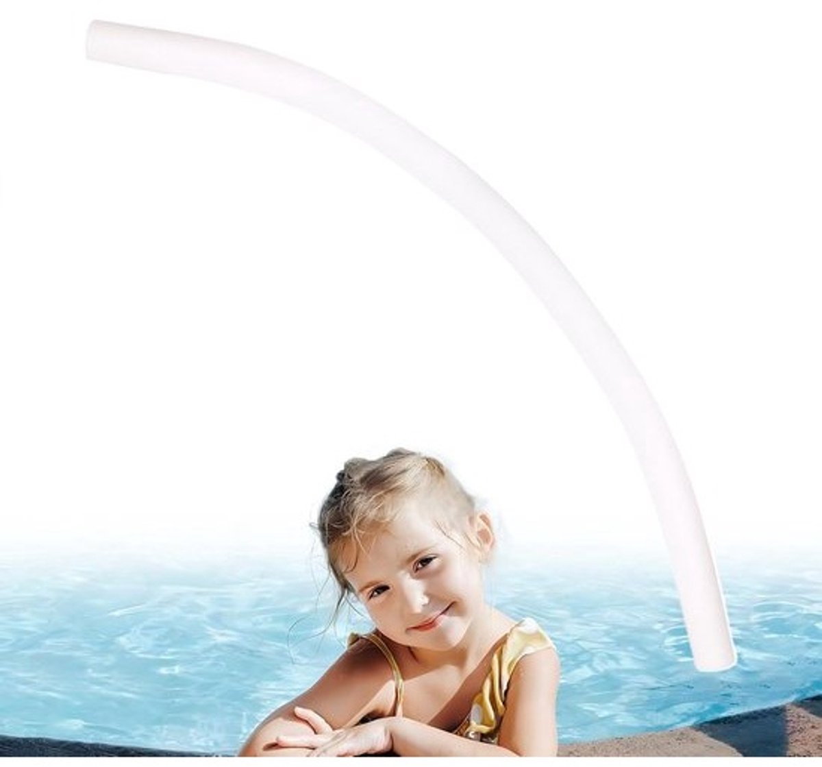 Schuim Noodle - Zwemslang Trainingshulpmiddel - Zwemmen Spel Activiteiten - Betrouwbaar Drijfvermogen - 6.5x150 cm - Wit