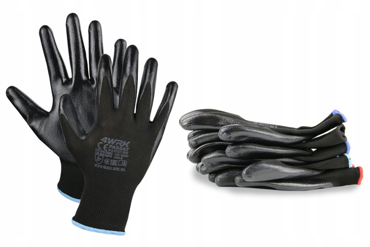 PASSAT Werkhandschoenen-Veiligheidshandschoenen-Montagehandschoenen -12 paar maat- 10/XL