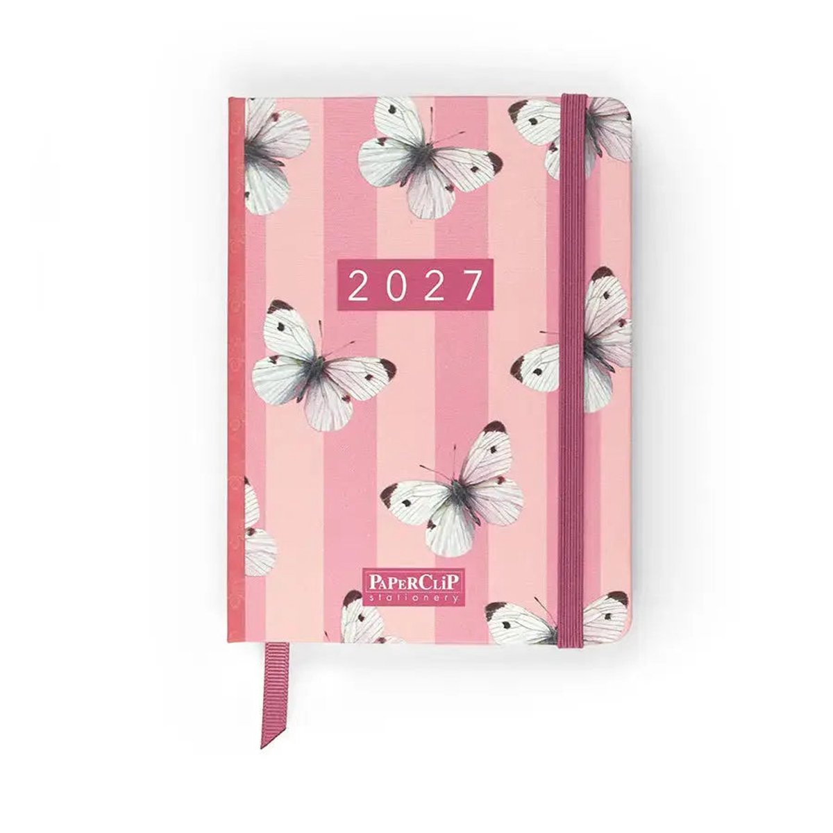 Pocket Agenda Pink Stripes A6 – Paperclip