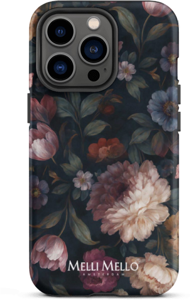 Melli Mello Telefoonhoesje Noir Bloom (Tough Case) - Apple iPhone 13 Pro