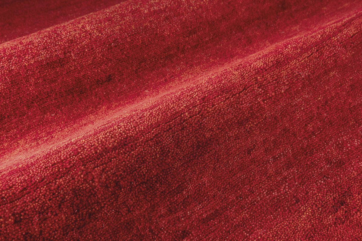 Lino Heritage Vermillion Vloerkleed 170x240cm - Rood Handgeknoopt Tapijt van Pure Wol - 100% Handgesponnen Wol – 4,5 kg/m² - 57.800 knopen/m² - 15mm dik - Hoogwaardig Tapijt voor Woonkamer, Slaapkamer, Hal of Eetkamer