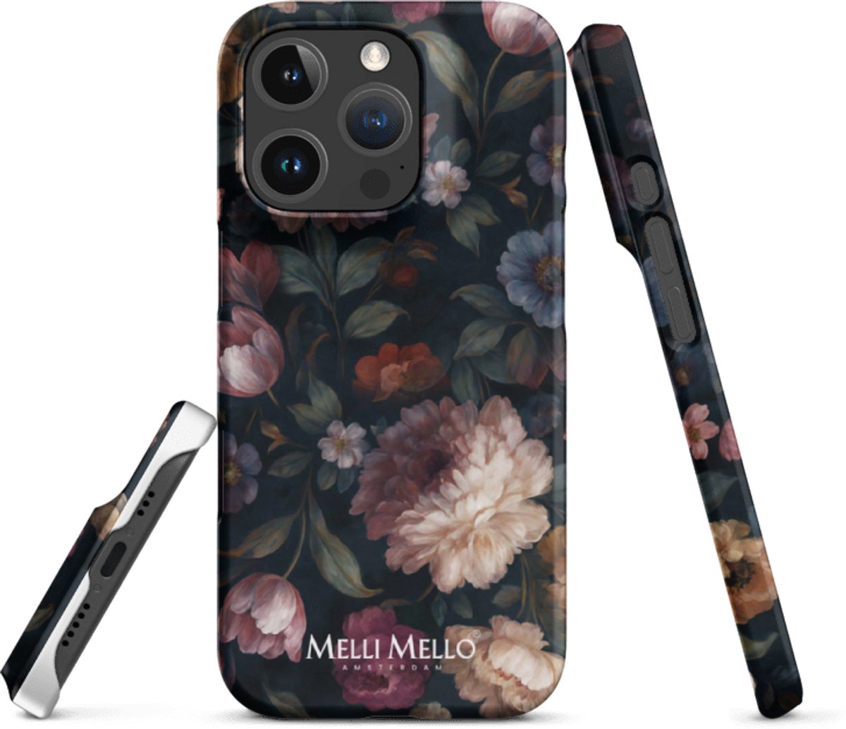Melli Mello Telefoonhoesje Noir Bloom (Hard Case) - Apple iPhone 16 Pro