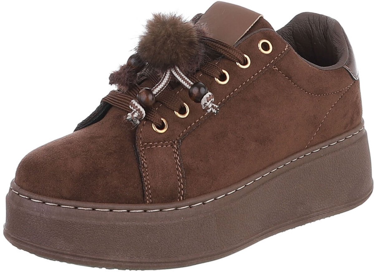 Veterschoen met platformzool - dames casual Mt:36
