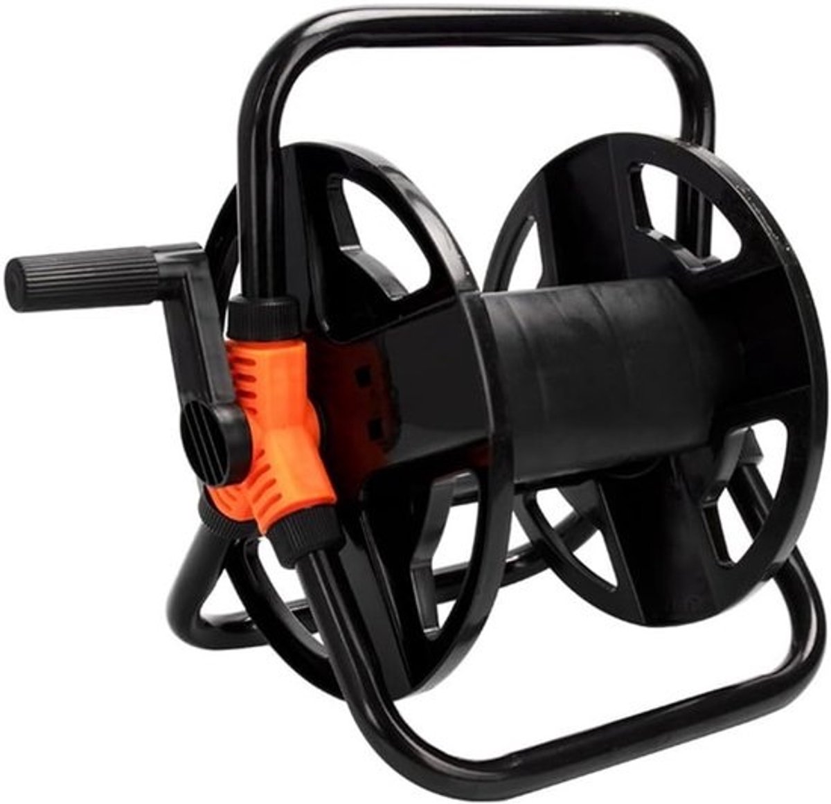Tuinslanghouder - Slangwagen - Tuin water geven - Ruimtebesparend ontwerp - 20 meter capaciteit - Zwart wit