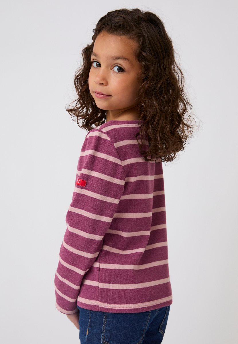 Damart - Thermolactyl kindershirt met zeemansstrepen - Kinderen - Roze - 10 JAAR