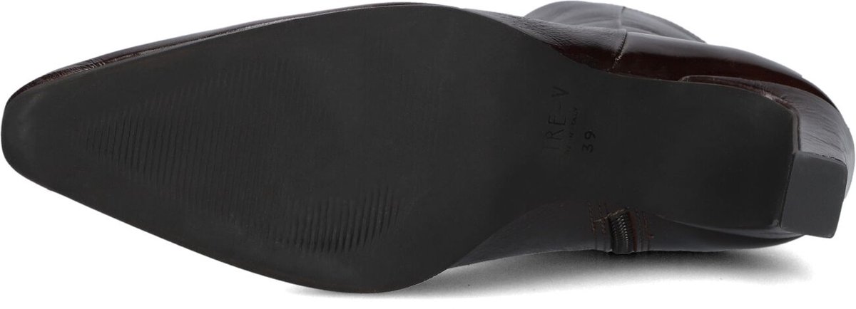 Notre-V 72539 Enkellaarsjes - Enkelboots met rits - Dames - Bruin - Maat 39