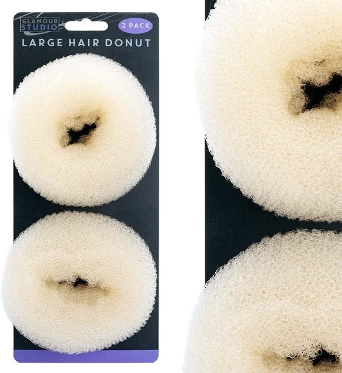 Grote Crème Haardonuts voor Haarstyling (2 Stuks) - Perfect voor Kapsels
