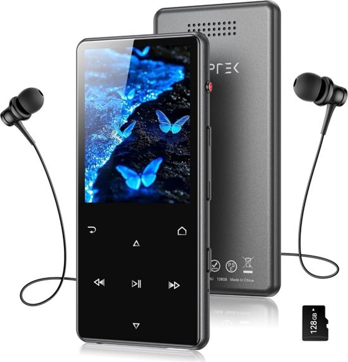 Draagbare MP3-speler met Bluetooth 5.4, 2,4 inch Touchscreen en Ingebouwde Luidspreker