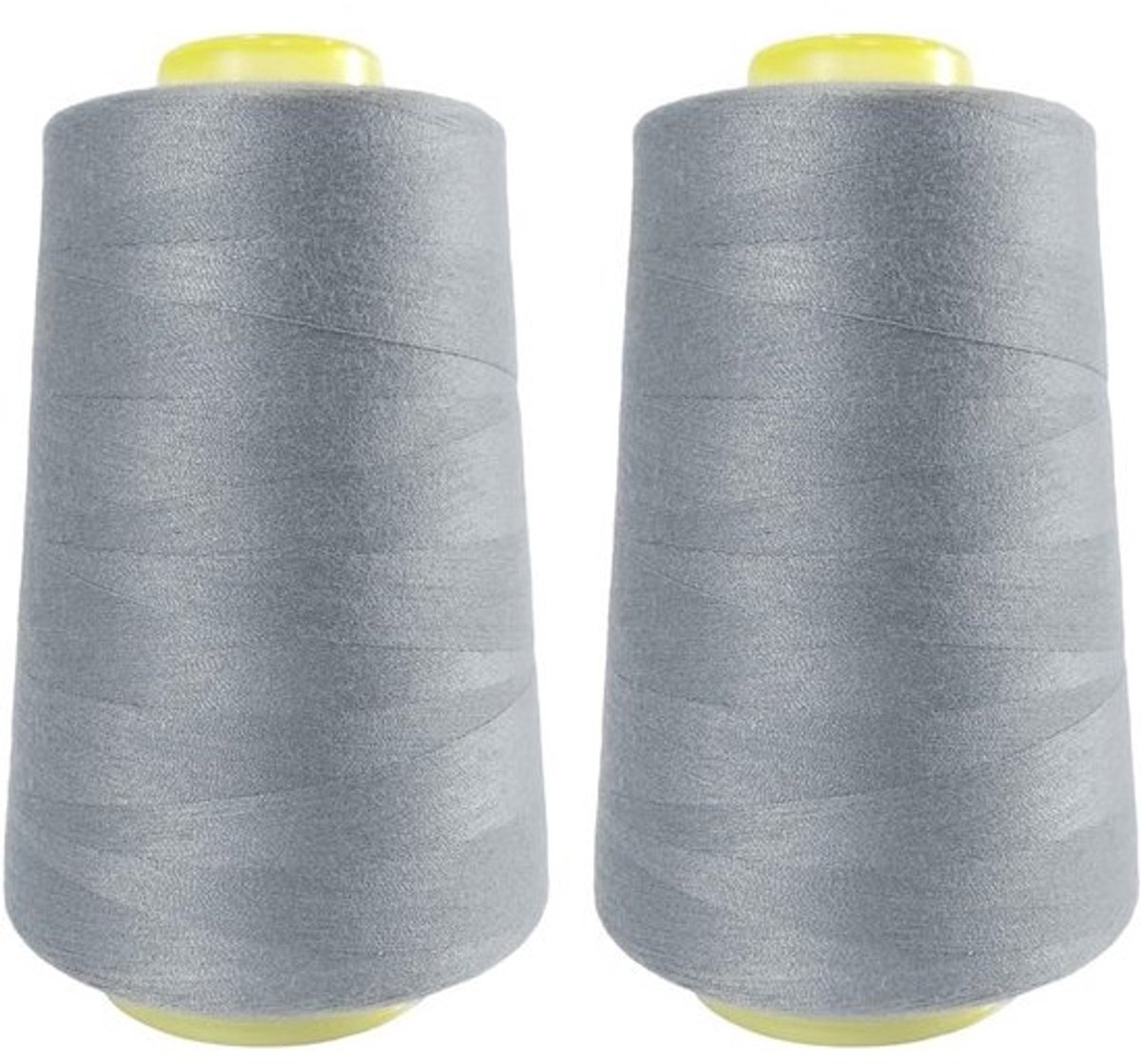 Set van 2 Sterke Polyester Naaigaren Spoelen – 4500 Meter Grijs Naaigaren voor Machine en Hand