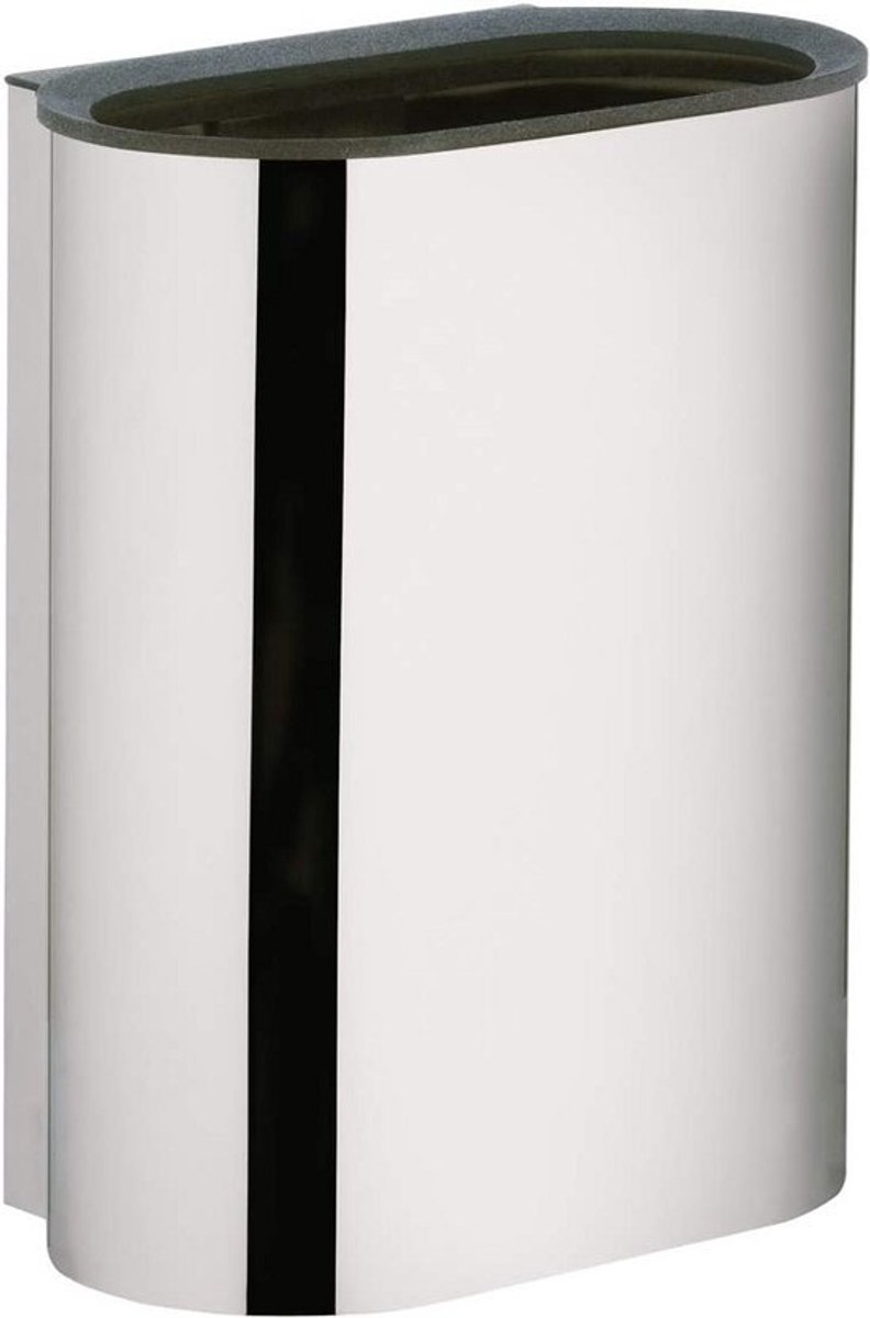 Afvalcontainer Chroom Glanzend 30 Liter voor Badkamer - Wandmontage Cosmetica-emmer Prullenbak