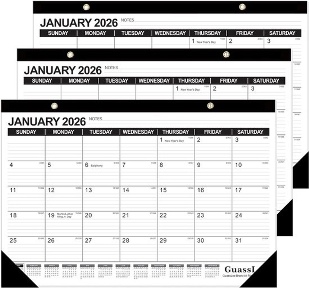 Grote Bureaukalender 2025-2029, Jaarplanner voor School en Kantoor