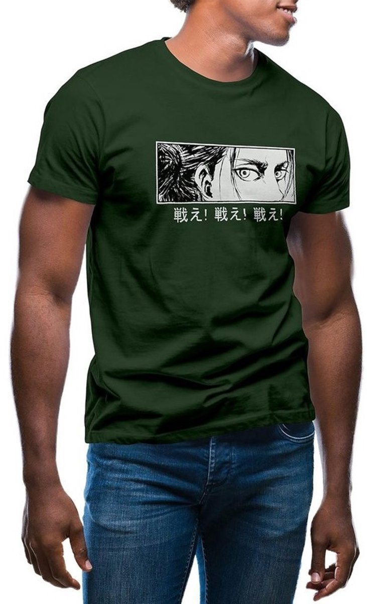 Anime T-Shirt Heren Dames Eren Tatakae Titan Fans Kleding