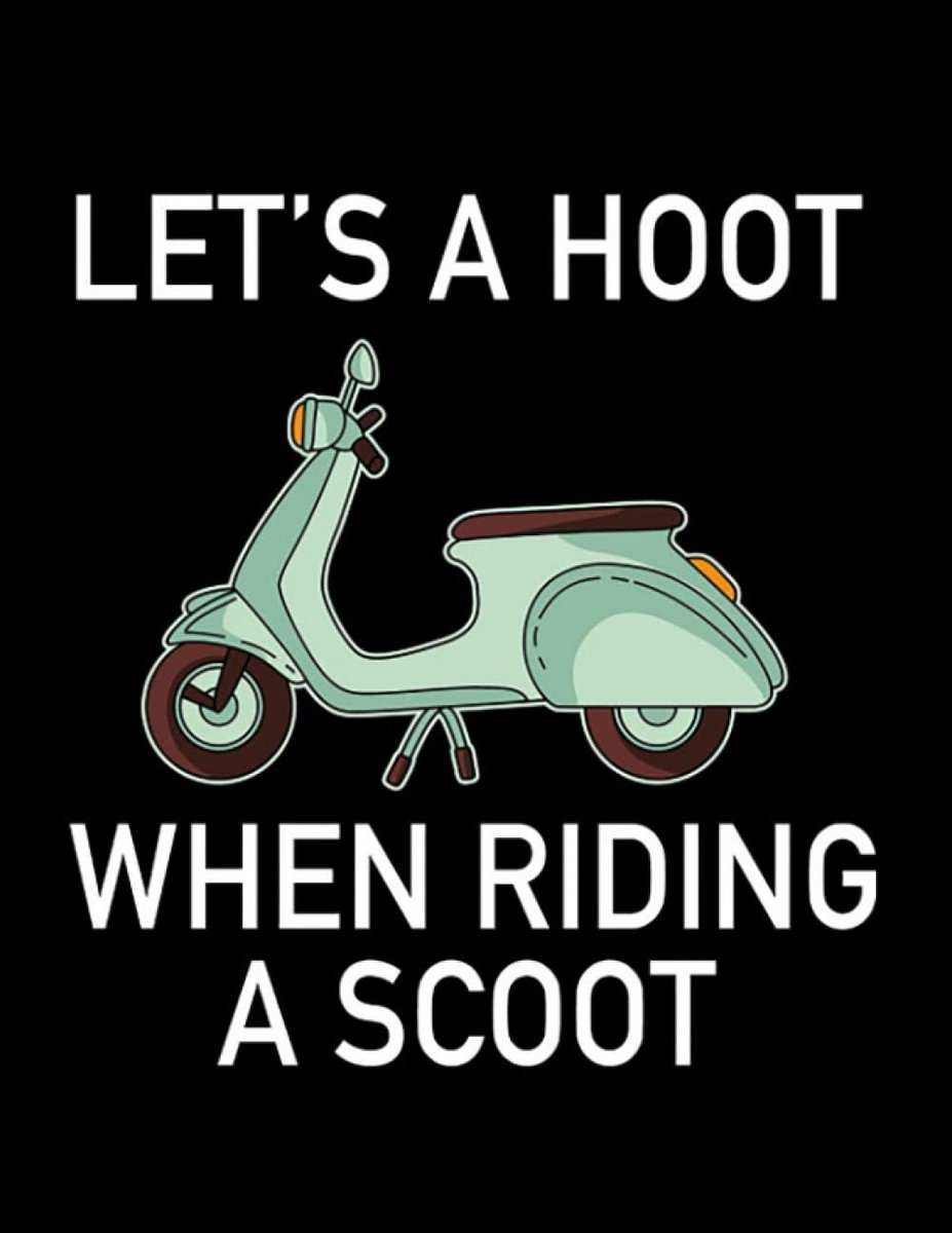 Hoot Riding Scoot Scooter Moped 9188 Notebook: Journal or Composition Notebook - ShopVlot
