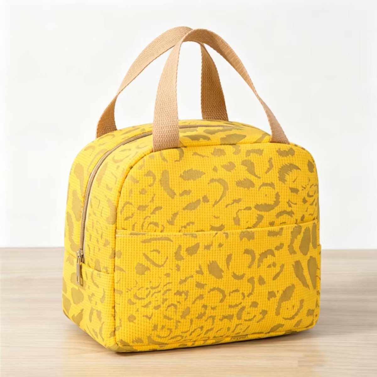Unisex lunchtas – herbruikbare, lekvrije, geïsoleerde/gekoelde draagtas, lichtgewicht en warmte-isolerend, geschikt voor kantoor, sportschool, strand en reizen-23*14*20cm，Geel
