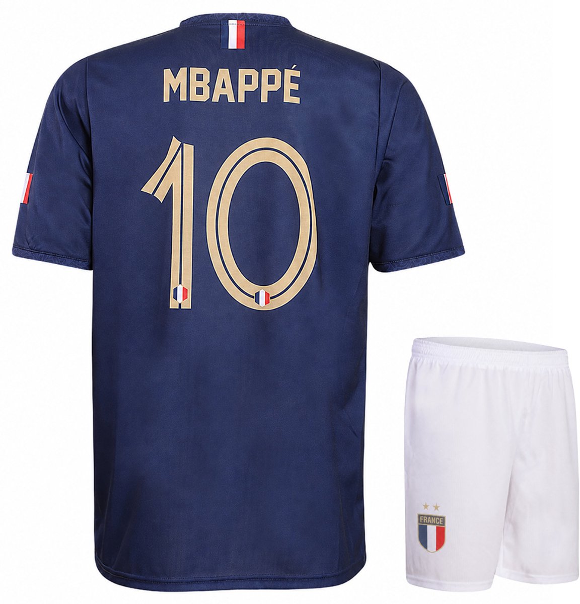 Mbappe Frankrijk Voetbaltenue Thuis - Voetbal Tenue Kinderen - Shirt en Broekje - Jongens en Meisjes - Volwassenen - Heren en Dames - Maat 152