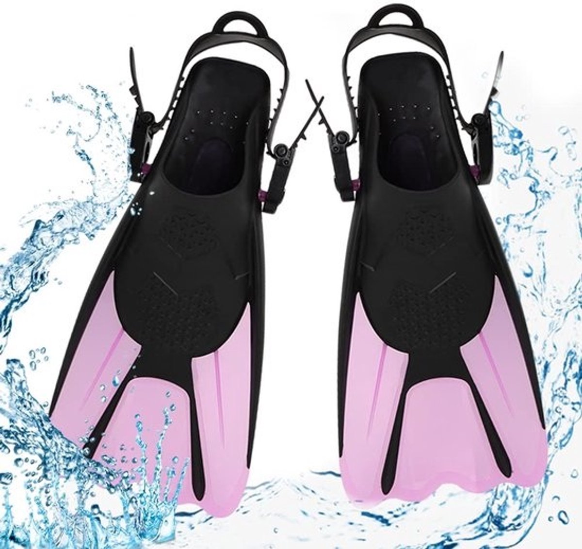 Dailygoods- Snorkelvinnen verstelbaar - Duikvinnen - Reisvliezen - Antislip zool - Zachte voetenzak - Flexibel voor blote voeten