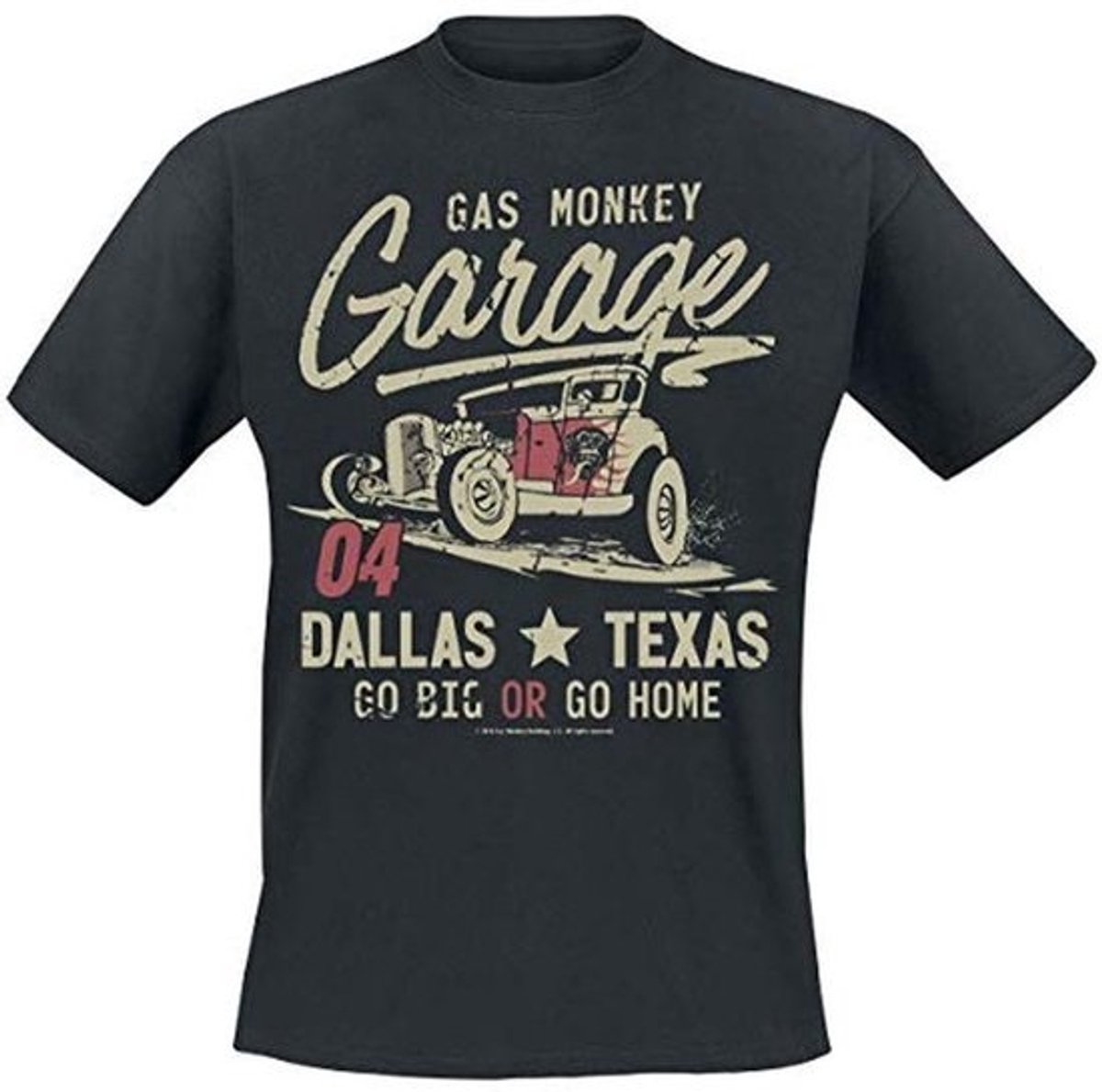 Go Big Or Go Home T-shirt zwart - Rockabilly Fan Merch