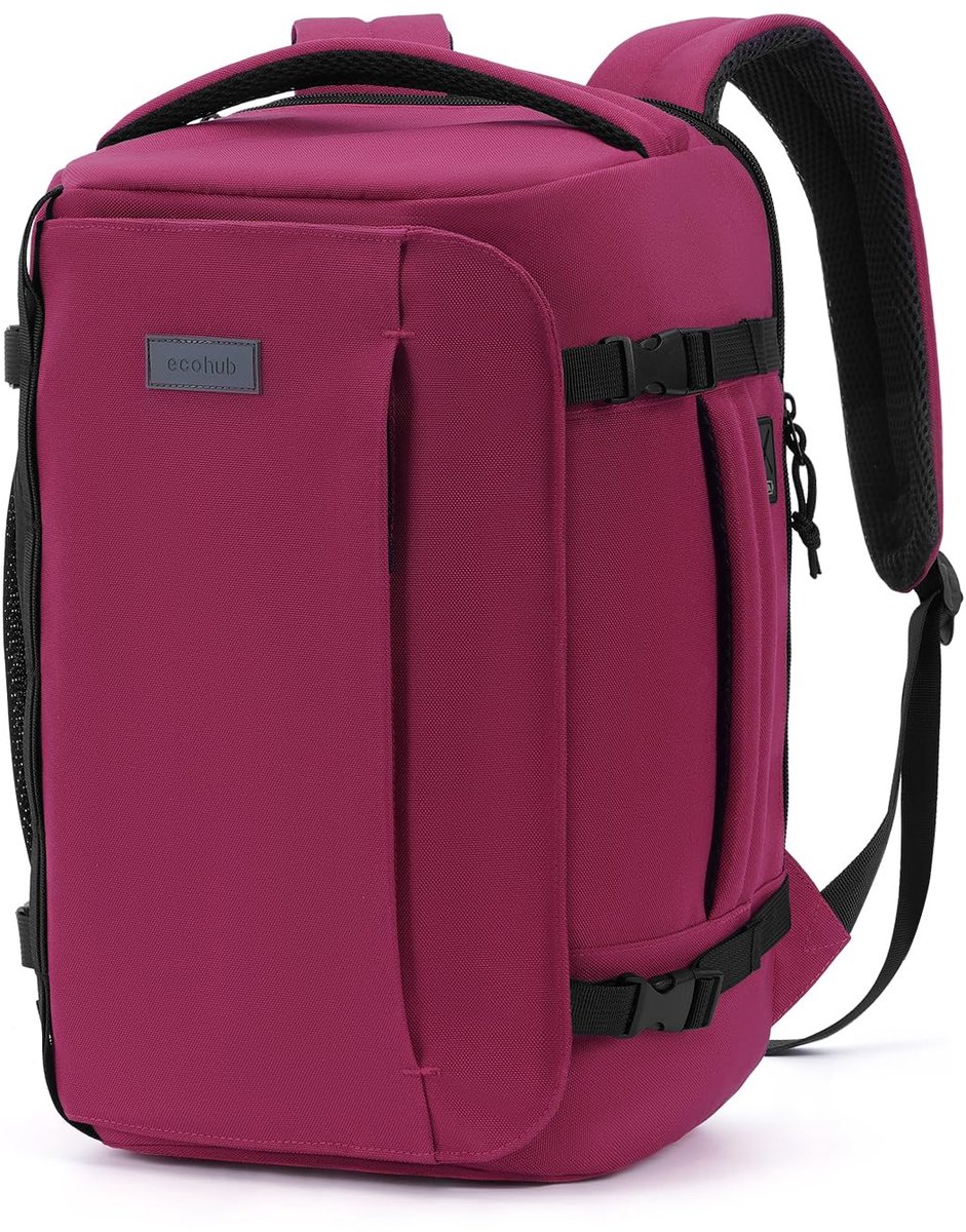 ECOHUB Handbagage 40x20x25, Ryanair Reisrugzak, 3D Laptopvak 14/15,6 inch - ShopVlot