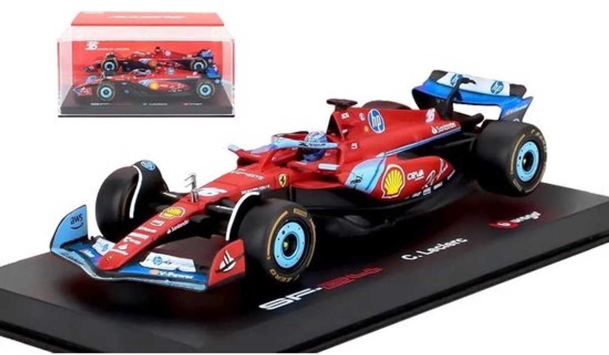 Ferrari F1 SF-24 1:43 Modelauto Charles Leclerc Derde Miami Grand Prix 2024