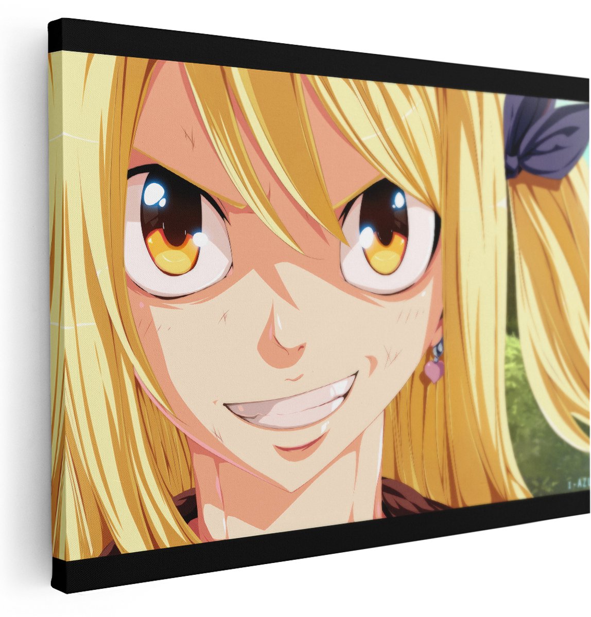 Artaza Canvas Schilderij Anime Meisje - 160x120 cm - Groot - Wanddecoratie Fairy Tail - Muurdecoratie Portret Lucy - Kamer Accessoires Slaapkamer