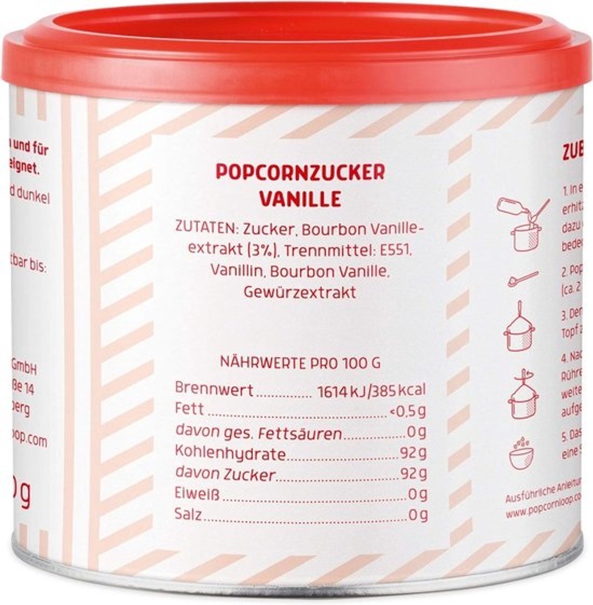 Ingrediënten voor Popcorn, 1000g Maïs, 300g Popcornzout en 250ml Popcornolie - Perfect voor Thuisbioscoop