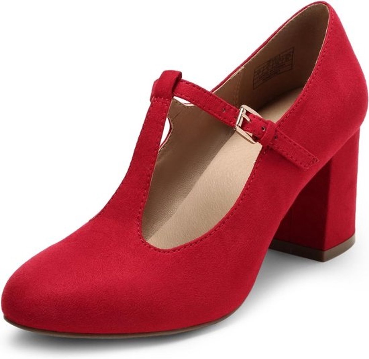 T-band Pumps met Lage Blokhak voor Dames Bruiloft en Feest