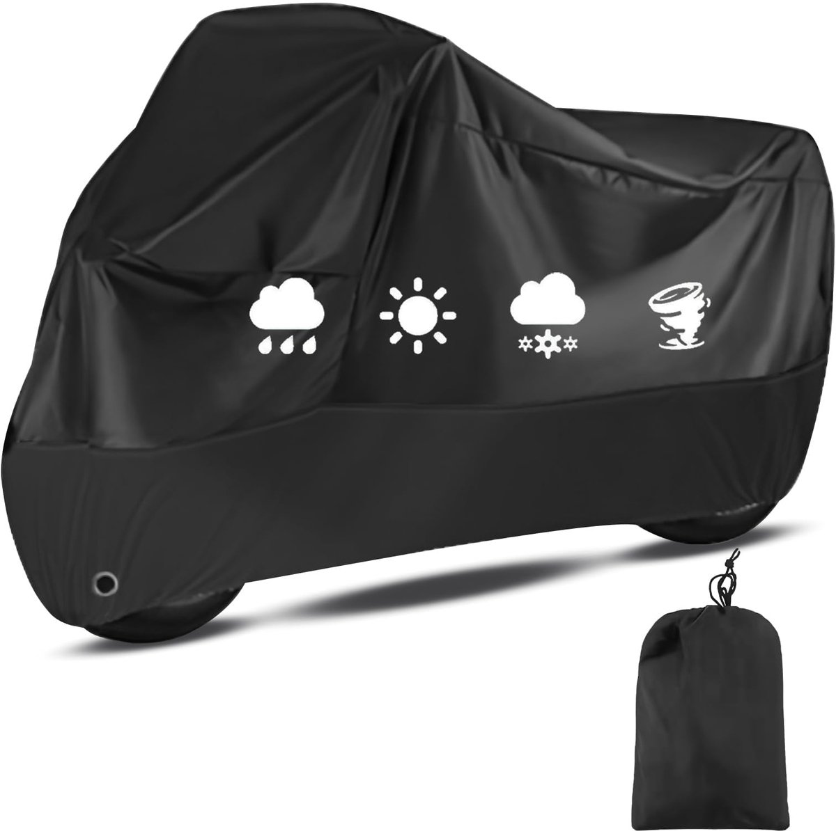 Motorhoes - Waterdicht 210D - Voor motorfiets, bromfiets en scooter - 200x90x100cm
