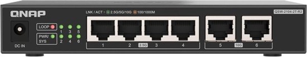 Netwerk Switch met 10GbE en 2.5GbE poorten, Plug & Play, Stille Werking