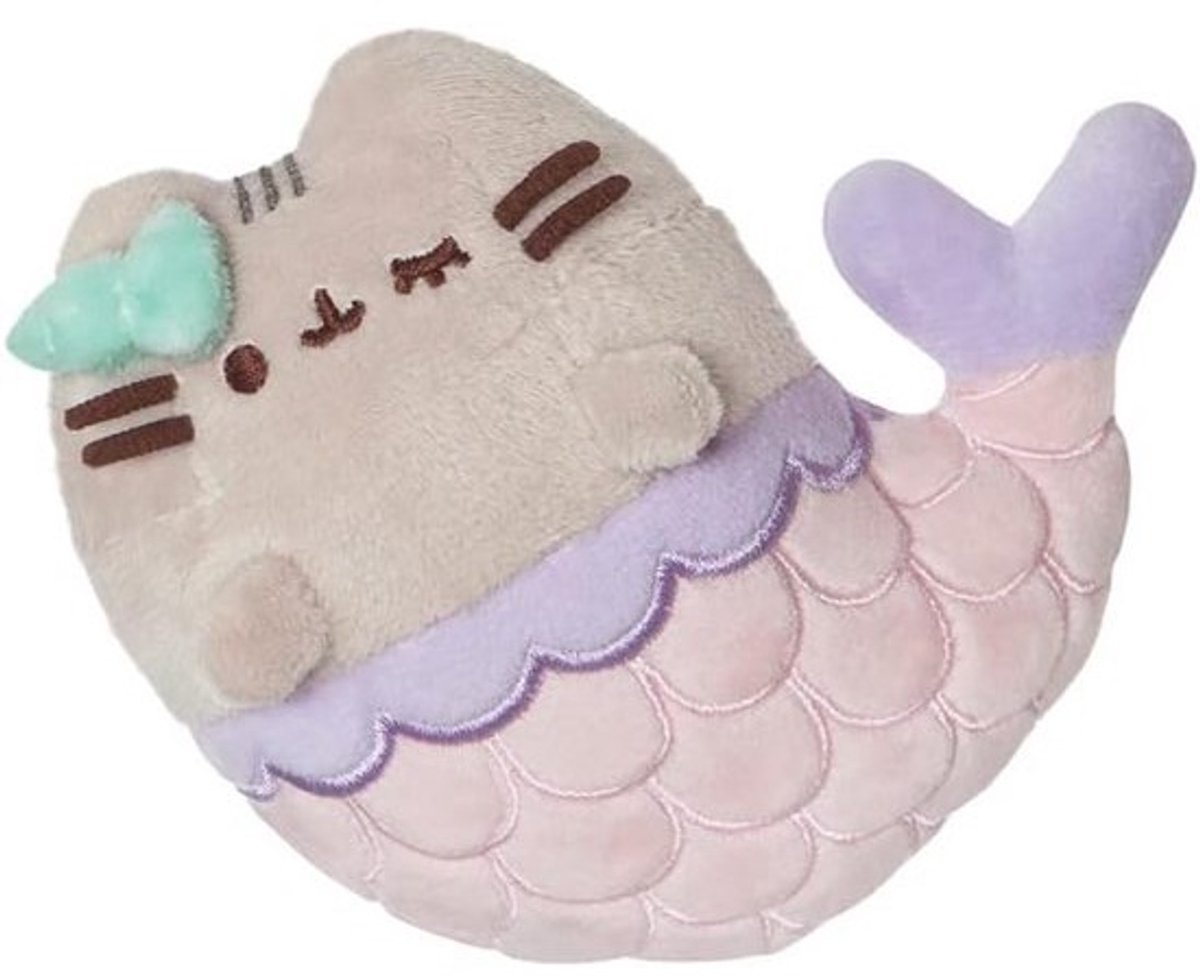 Zeemeermin Pusheen Pluchen Kat - Milieuvriendelijk - Roze & Paars