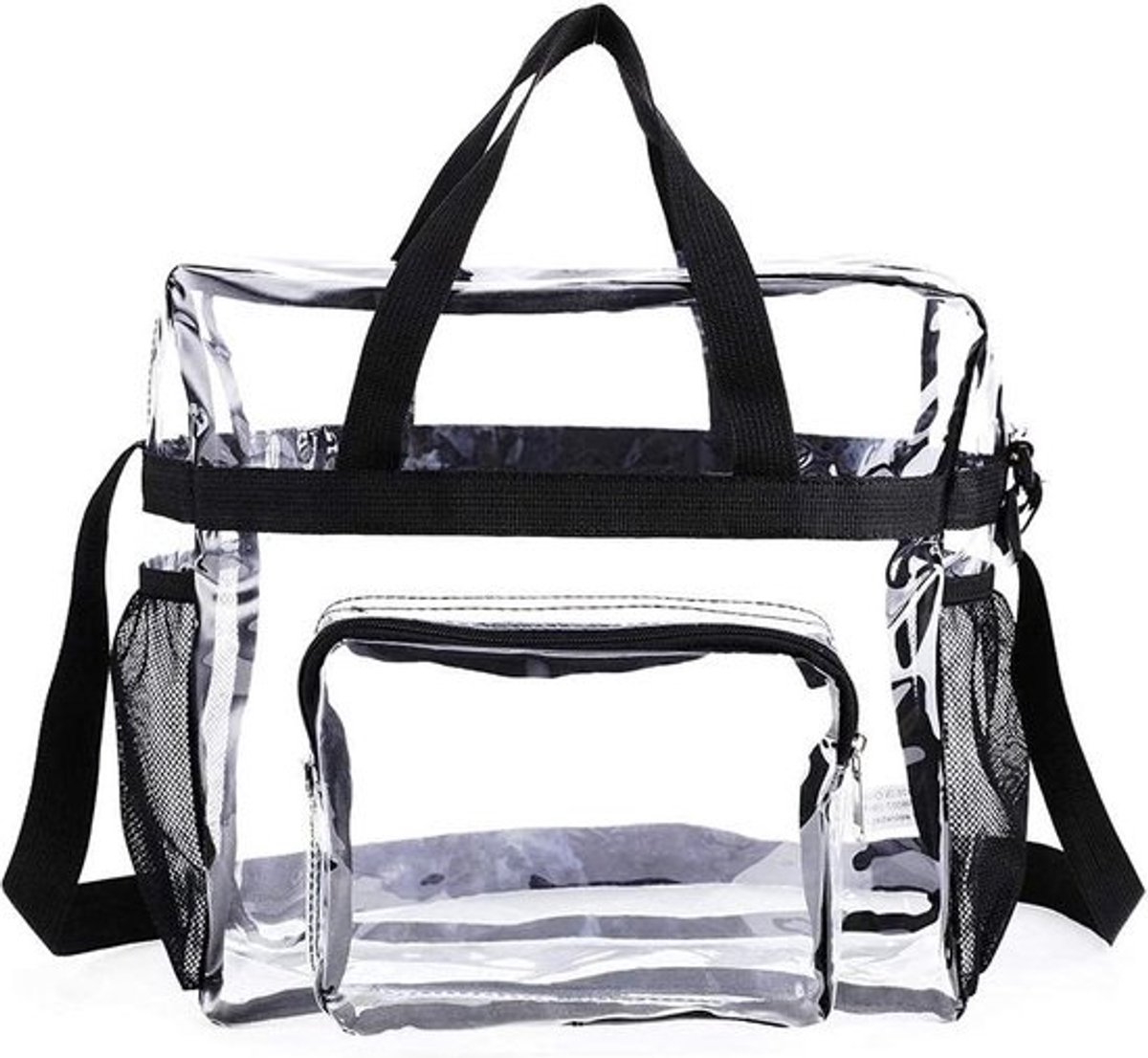 Transparante Clear Tote Bag met Rits - Grote Cosmetische Make-up Toilettas Waterdichte Organizer voor Opslag competitie .