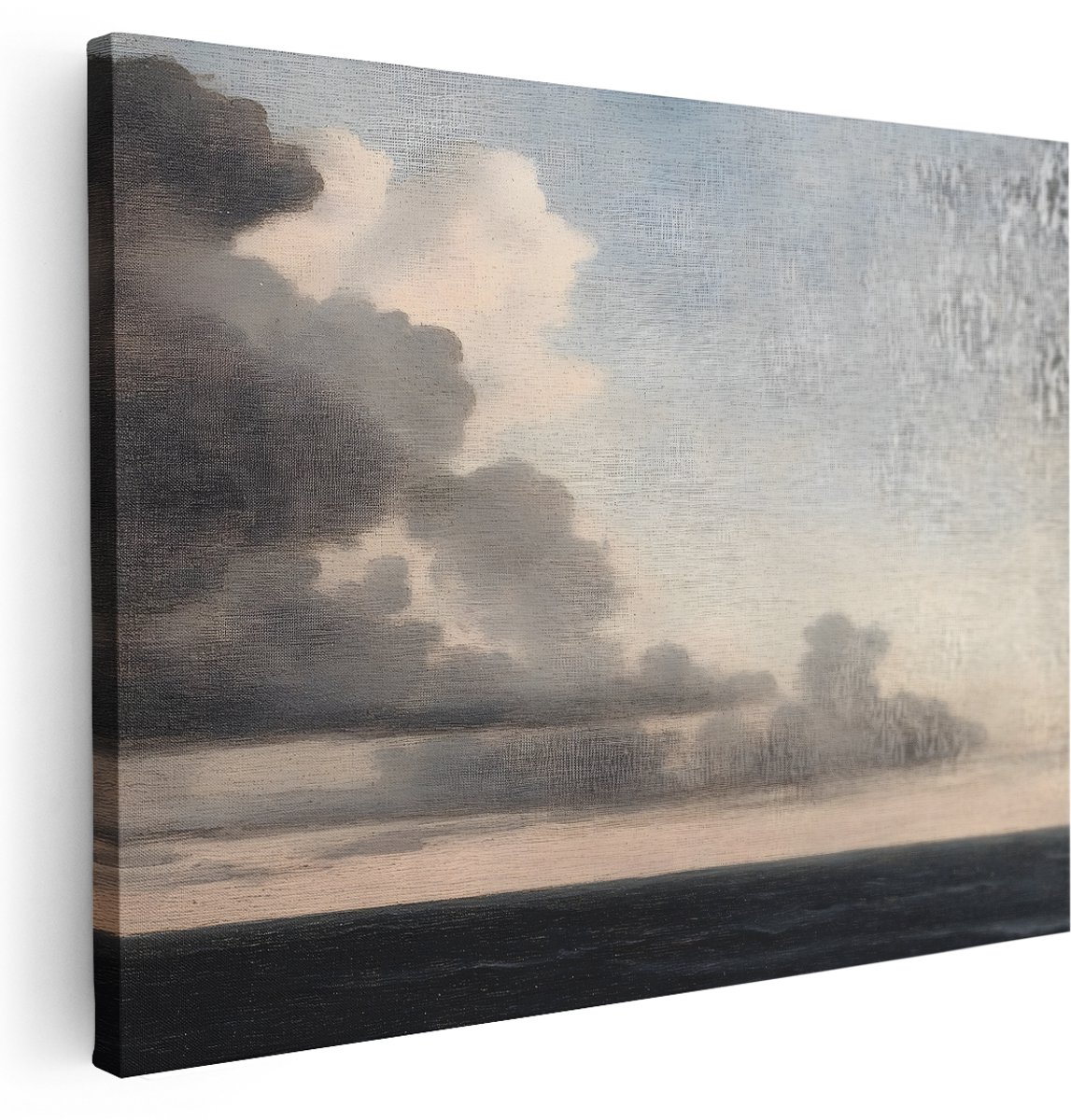 Artaza Canvas Schilderij Landschap - 160x120 cm - Groot - Wanddecoratie Zee Strand - Muurdecoratie Natuur - Schilderijen Op Canvas