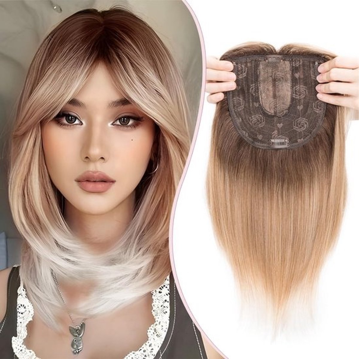 Haarstukken Dames voor Volume en Bedekking - Clip-In Topper met Pony