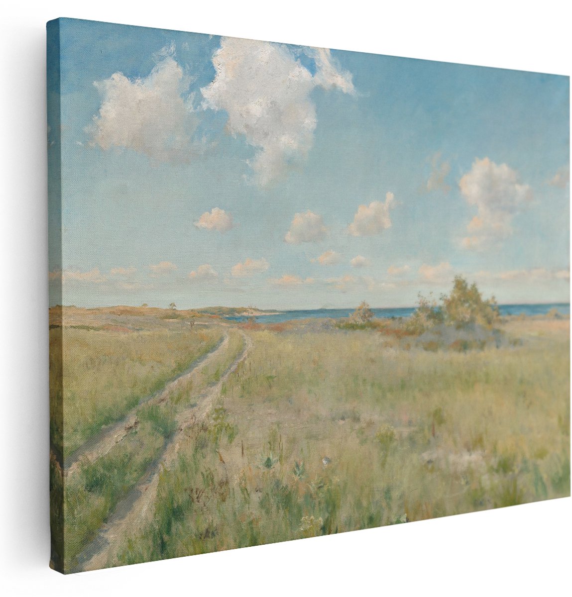 Artaza Canvas Schilderij Natuur - 160x120 cm - Groot - Wanddecoratie Zee - Muurdecoratie Landschap Zandpad - Kamer Accessoires Woonkamer