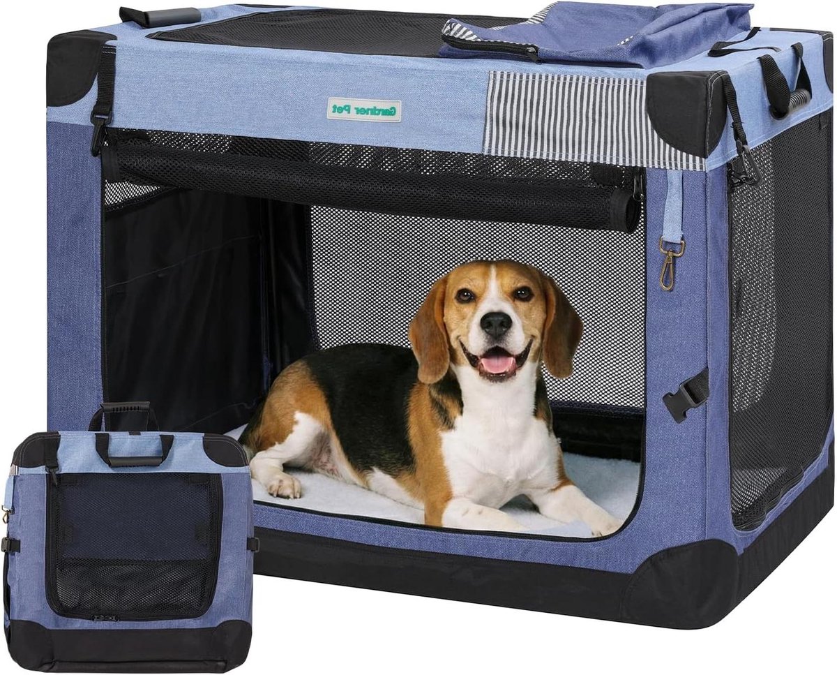 Honden Bench - Reis Bench - Reizen met Huisdieren - Opvouwbaar & Lichtgewicht - 76 cm - Blauw