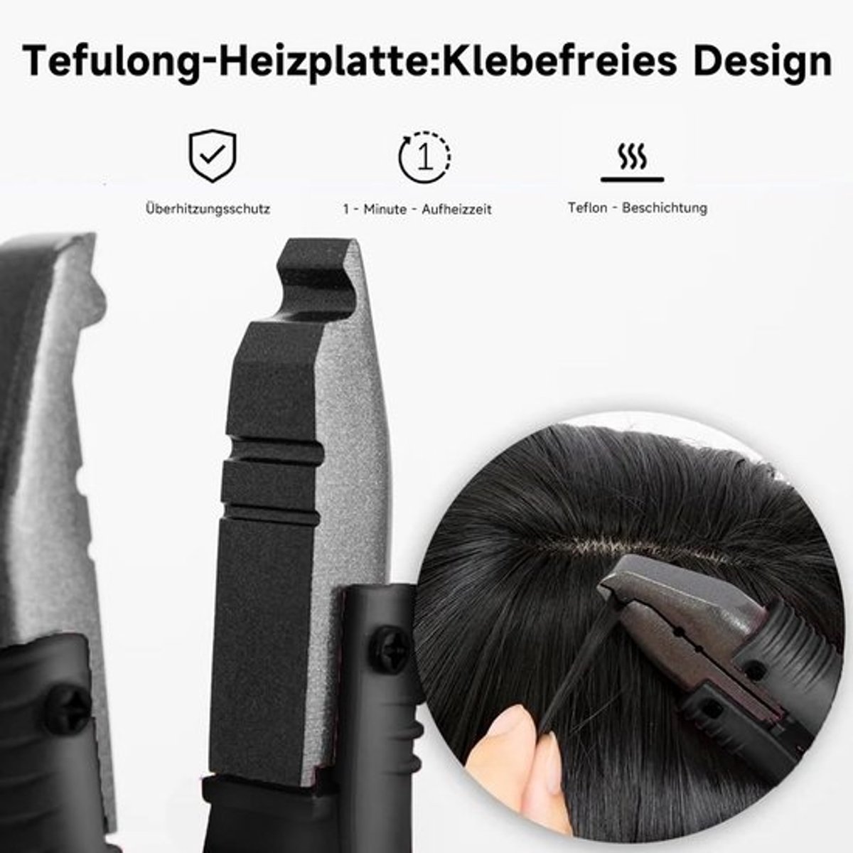 Professionele Keratine Lijm Verwarmer voor Haarverlengingen - Teflon Plaat & Instelbare Temperatuur