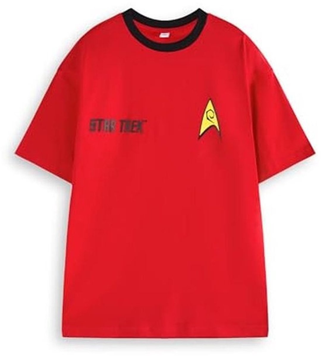 Heren T-shirt met iconisch uniform ontwerp voor trekkies | Korte mouwen sci-fi kleding | Perfect cadeau voor fans