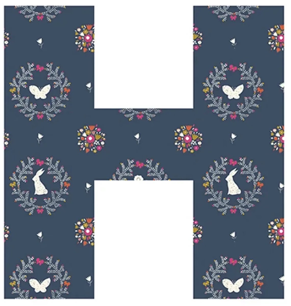 Lilipinso sticker letter gebloemd H