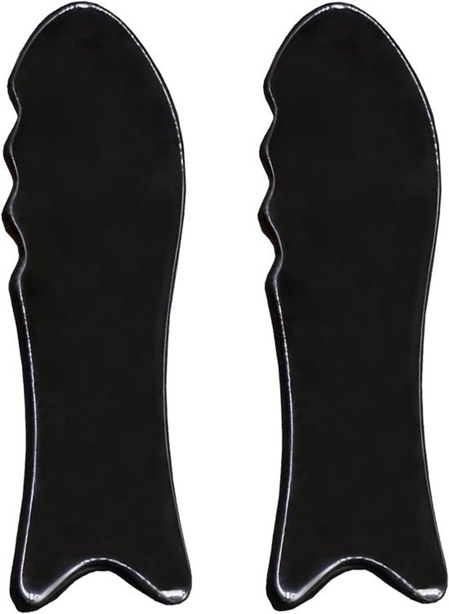 Set van 2 Hoornen Gua Sha Massage Tools voor Gezicht en Lichaam