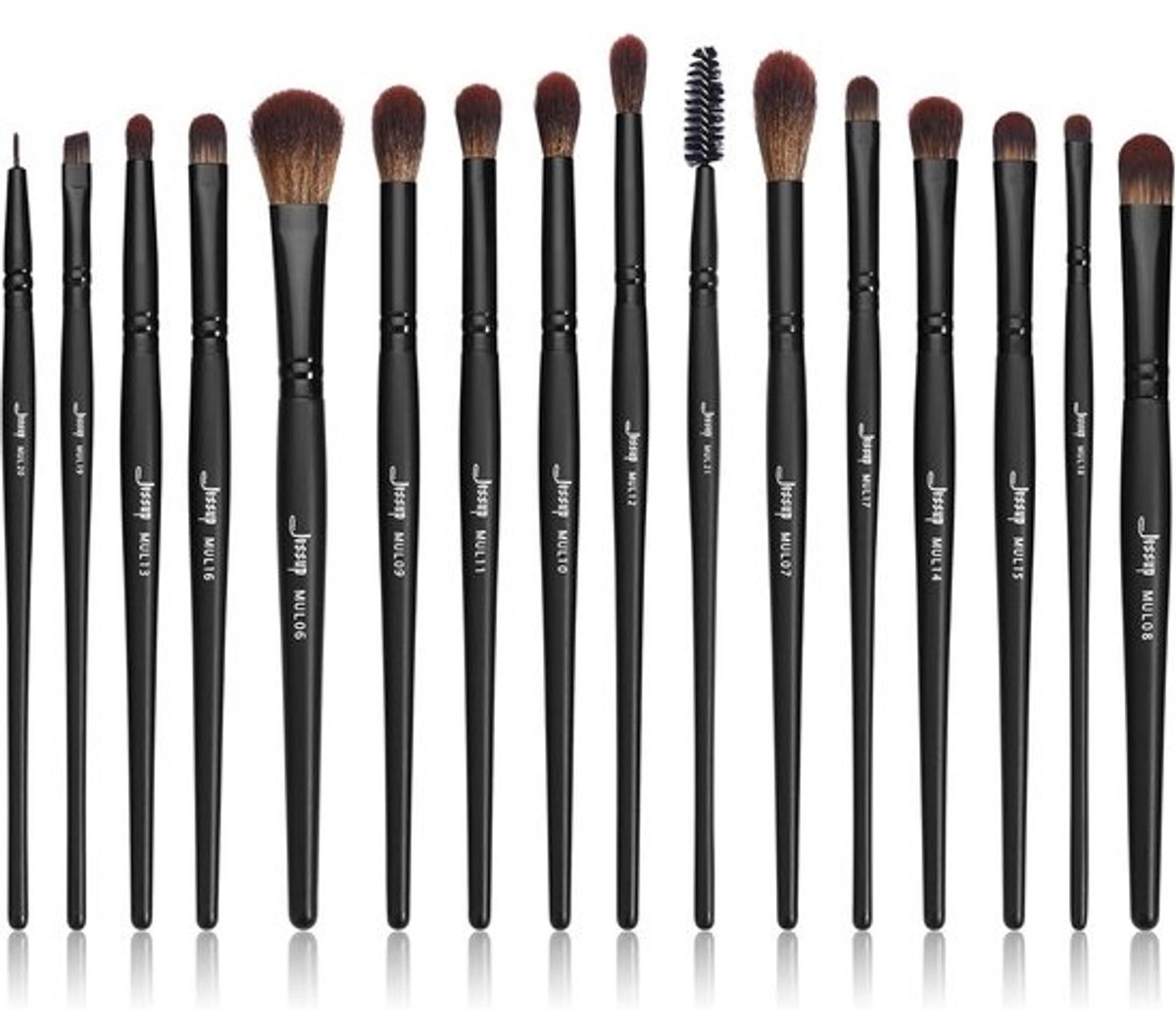 Professionele Oogmake-up Borstelset - 16 Stuks voor Oogschaduw, Concealer en Eyeliner