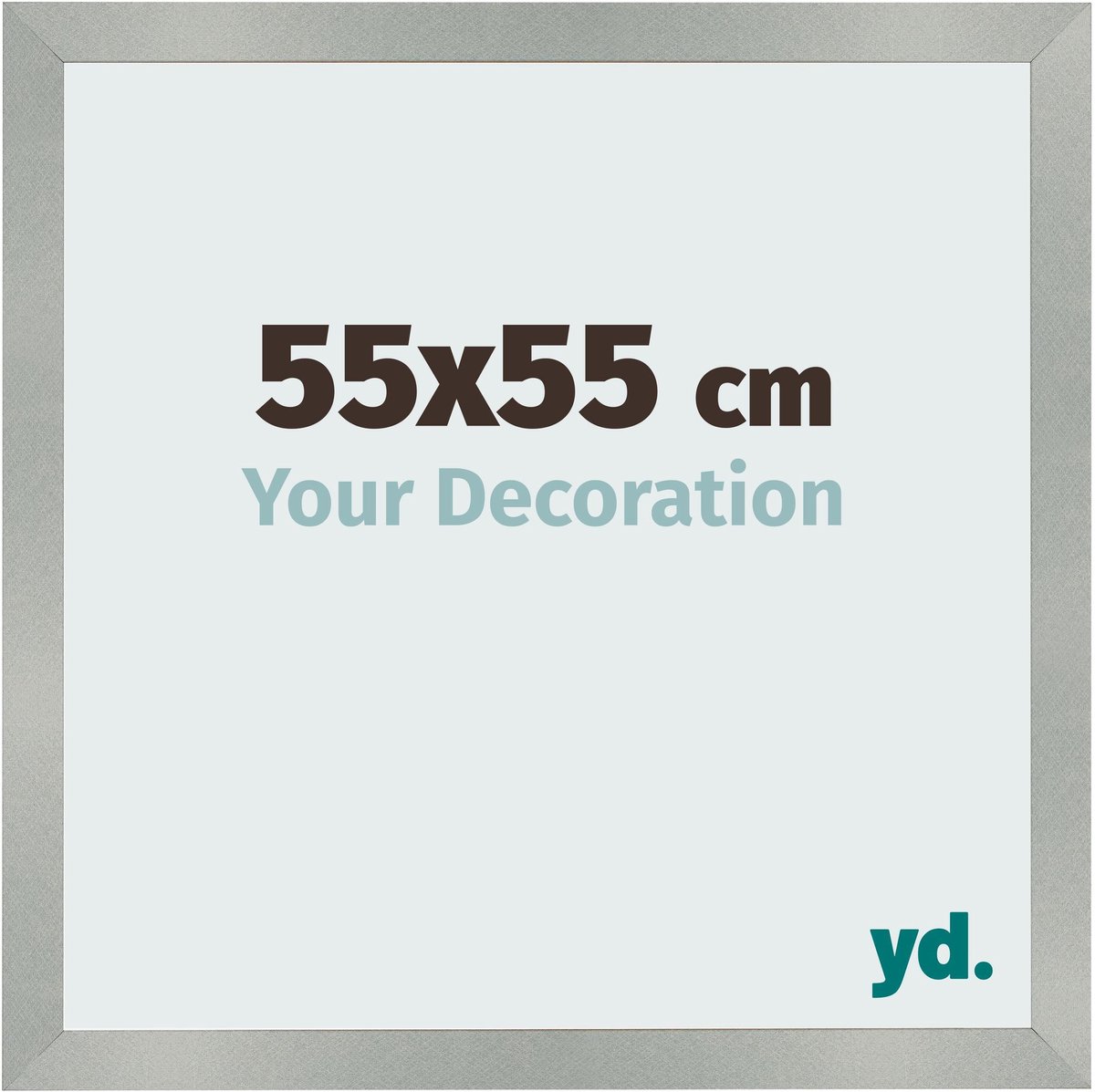 Your Decoration - Fotolijst 55x55 cm - MDF - Aluminium Geborsteld - Bologna