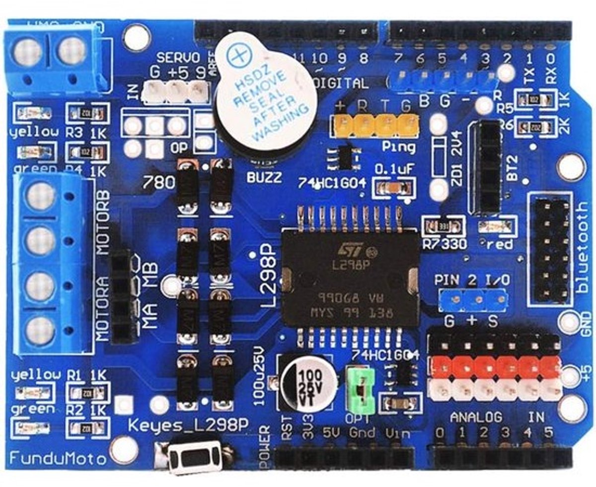 DC Motor Drive Module en H-Bridge Motor Controller voor Arduino