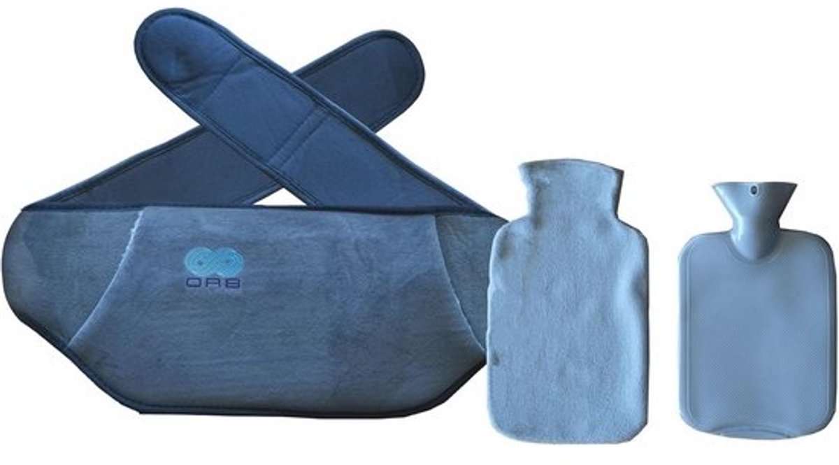 Warmwaterkruik met hoes en riemzakje voor menstruatie en rugpijnverlichting